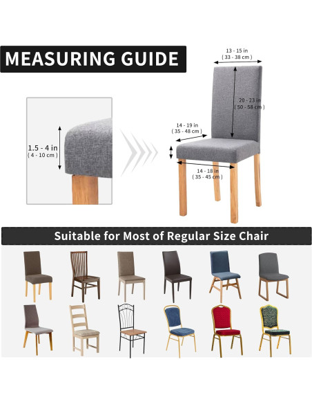 Funda de Silla Easy-Going Impermeable Set de 6 Azul Pizarra