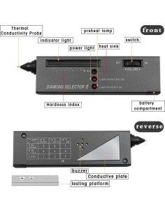 Detector de Diamantes EWUHRY Portátil 185x60x35mm 2