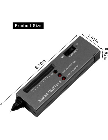 Detector de Diamantes EWUHRY Portátil 185x60x35mm