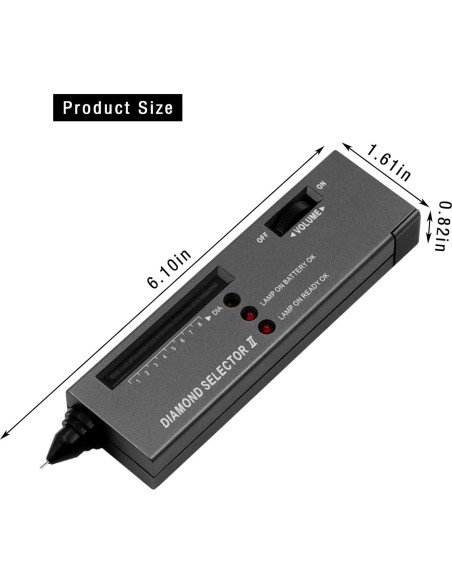 Detector de Diamantes EWUHRY Portátil 185x60x35mm