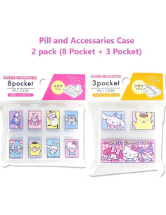 Organizador de Pastillas Kawaii Menbly 3 y 8 Compartimentos 2