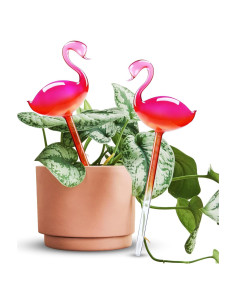 Esferas de vidrio autorriego NiHome 2PCS rosa flamenco 25,4 cm