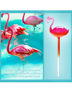 Esferas de vidrio autorriego NiHome 2PCS rosa flamenco 25,4 cm 2