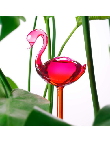 Esferas de vidrio autorriego NiHome 2PCS rosa flamenco 25,4 cm