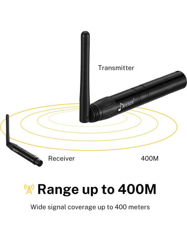 Controlador DMX512 Inalámbrico Donner 8 Piezas Metal Negro