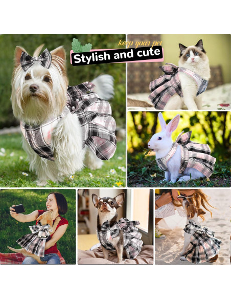 Vestido para Perros PETCARE Rosa con Correa y Lazo