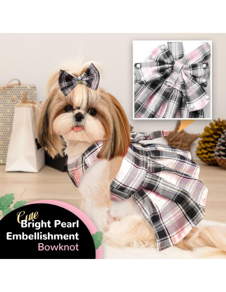 Vestido para Perros PETCARE Rosa con Correa y Lazo