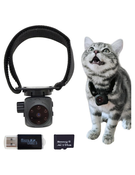Cámara Espía para Mascotas LYML.E1 1080p con Collar Ajustable
