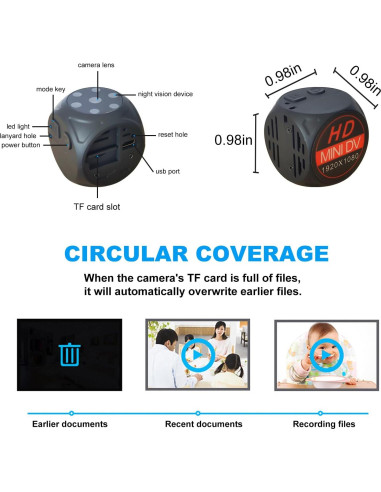 Cámara Espía para Mascotas LYML.E1 1080p con Collar Ajustable