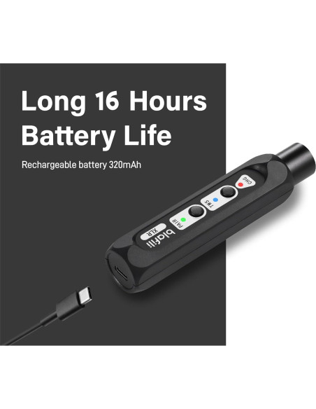 Receptor Bluetooth XLR blafili v5.1 16hrs Audio Profesional Receptor Bluetooth XLR blafili v5.1 16hrs Audio Profesional