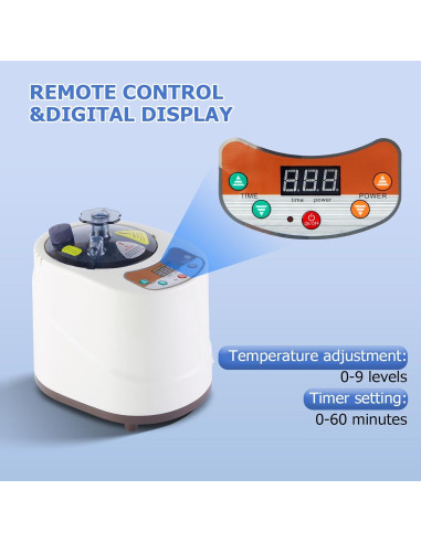 Generador de vapor portátil Smartmak 2L 900W acero inoxidable