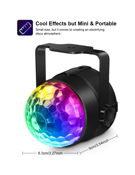 Luz de Fiesta Luditek GT019 con Control Remoto y Sonido