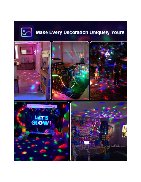 Luz de Fiesta Luditek GT019 con Control Remoto y Sonido