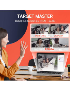 Cámara de Conferencia 4K COOLPO AI Huddle Mini, 6 Micrófonos 2