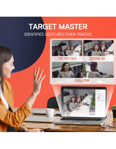 Cámara de Conferencia 4K COOLPO AI Huddle Mini, 6 Micrófonos