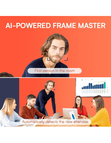 Cámara de Conferencia 4K COOLPO AI Huddle Mini, 6 Micrófonos