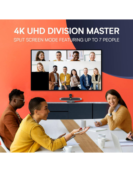 Cámara de Conferencia 4K COOLPO AI Huddle Mini, 6 Micrófonos