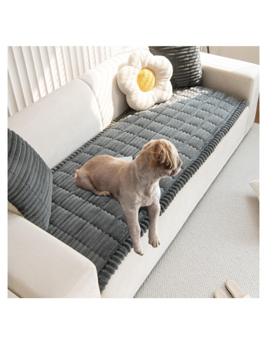 Cubierta Antideslizante para Sofá Gumfolk Gris 68x152 cm