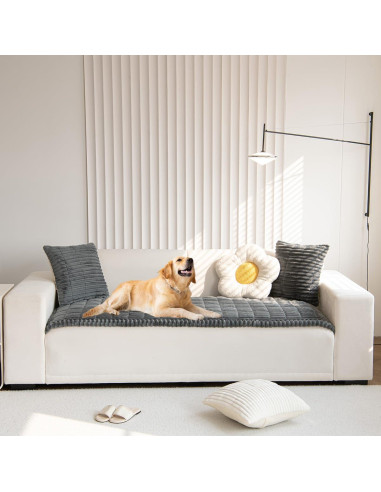 Cubierta Antideslizante para Sofá Gumfolk Gris 68x152 cm