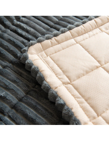 Cubierta Antideslizante para Sofá Gumfolk Gris 68x152 cm