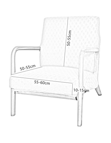 Funda de Silla de Brazo Qianly Impermeable Elástica Negra