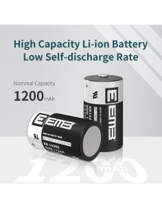 EEMB 20 Baterías ER14250 1/2AA 3.6V Litio No Recargables 2
