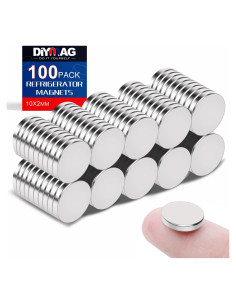 Imanes de Neodimio DIYMAG 100 Pcs 10x2mm para Manualidades