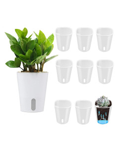 Macetas Autorriego TCBWFY 7,6 cm - 10 Juegos con Nivel Agua