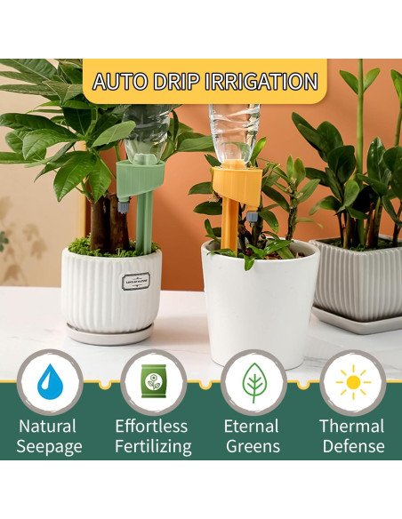 12 Picos de Autorriego Ajustables para Plantas - Riego Automático