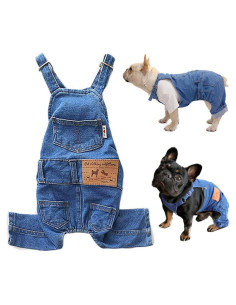 Mono de Mezclilla para Perros Tealots Azul Pequeño