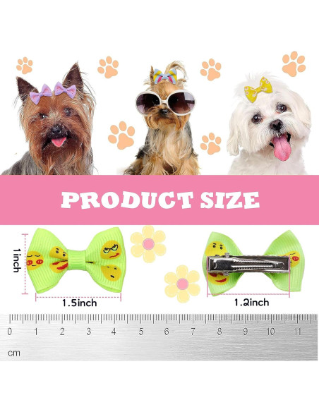 Lazos Pequeños para Perros YAKA 60 Pcs Accesorios de Pelo