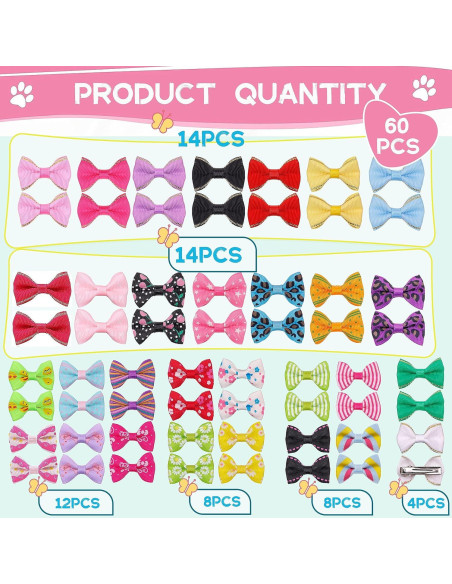 Lazos Pequeños para Perros YAKA 60 Pcs Accesorios de Pelo