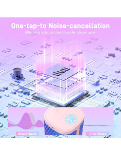 Micrófono USB UHURU UM2S Rosa para PC con RGB y cancelación 2