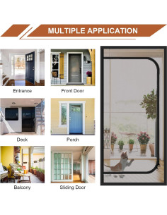 Puerta de Pantalla para Mascotas Dixutzi 37x83 cm Negra 2