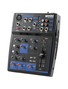 Mezclador de Audio Bluetooth GEM-05USB 5 Canales Compacto