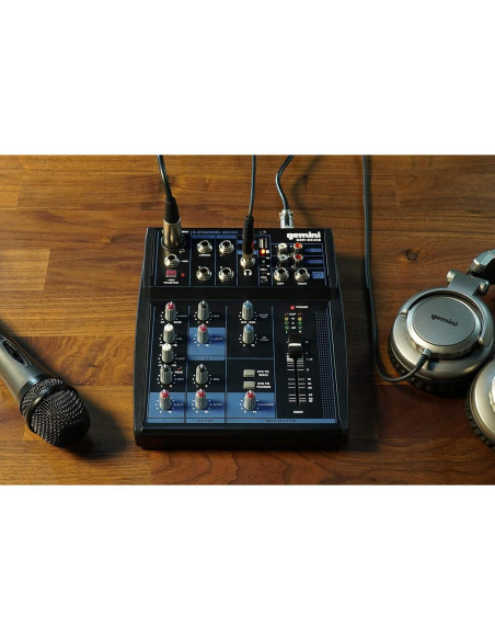 Mezclador de Audio Bluetooth GEM-05USB 5 Canales Compacto