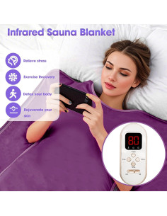 Manta de Sauna Infrarroja PINJAZE 2-Zonas Control Remoto 2