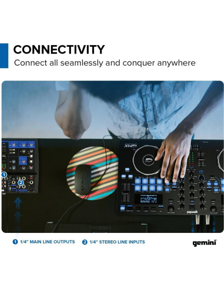 Mezclador de Audio Bluetooth GEM-05USB 5 Canales Compacto