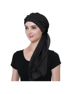 Bufanda de Chiffon para Quimioterapia Mujer Negra