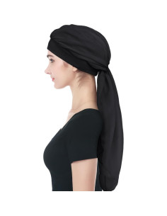 Bufanda de Chiffon para Quimioterapia Mujer Negra 2
