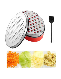 Rallador de Acero Inoxidable YuLohass 2-en-1 con Contenedor