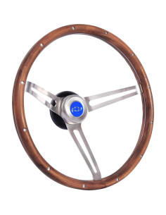 Volante Grant Clásico GM 38 cm Madera Nogal 3 Radios 2