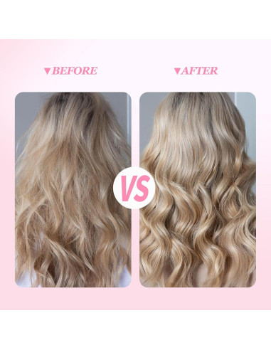 K&K Cepillo Térmico Redondo 4,32 cm 2 en 1 Alisador y Rizador