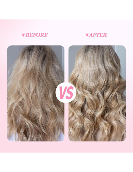 K&K Cepillo Térmico Redondo 4,32 cm 2 en 1 Alisador y Rizador