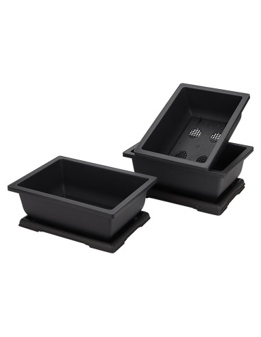 Macetas de Plástico MANCHAP 3 Pack 29x21 cm para Bonsai