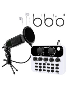 Micrófono de Condensador S23+MS60 para Podcast y Streaming