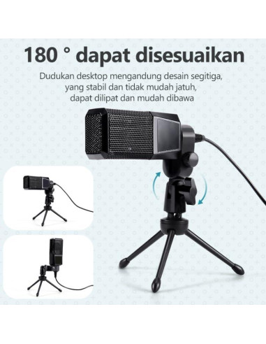 Micrófono de Condensador S23+MS60 para Podcast y Streaming