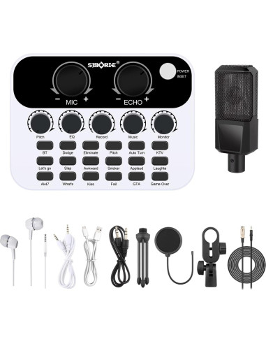 Micrófono de Condensador S23+MS60 para Podcast y Streaming