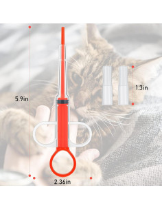 Dispensador de Pastillas para Mascotas Nuanchu 2 Piezas Rojo 2