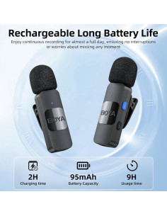 Micrófono Lavalier Inalámbrico BOYA BY V20 para Smartphone 2